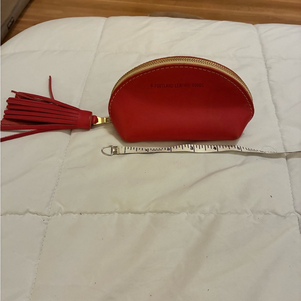 Portland Leather pink Taco Coin Pouch